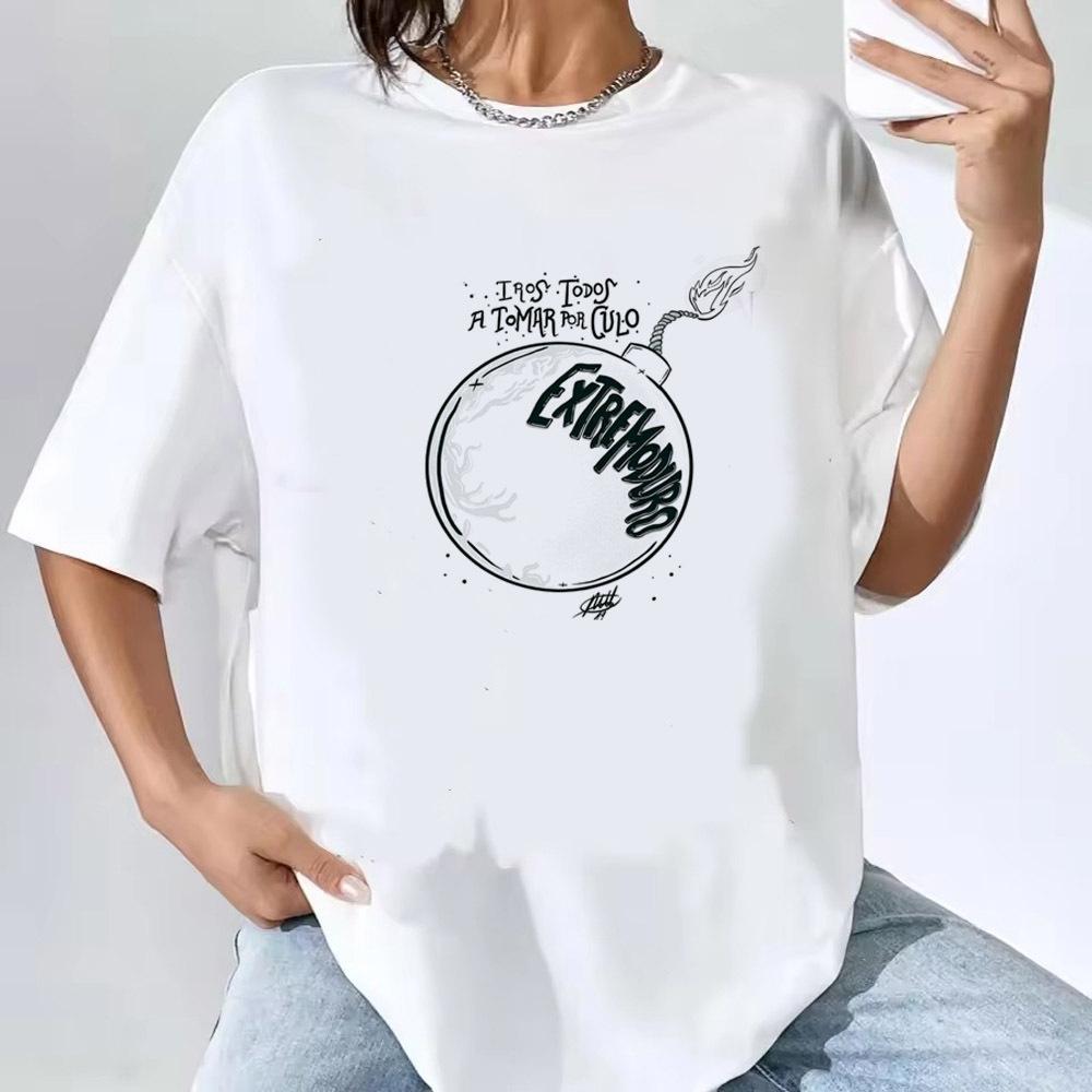 Extremoduro top tees Women anime hip hop Pastel 80s Graphic kawaii t shirt University aesthetic Pastel Colorful Grunge