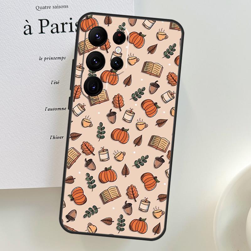 

Autumn Leaves Fall Pumpkin Halloween Case For Samsung Galaxy S26 Ultra S25 S24 S23 S22 S21 S10 Plus S20 FE S25 Ultra Phone Cover Galaxy S25 Plus