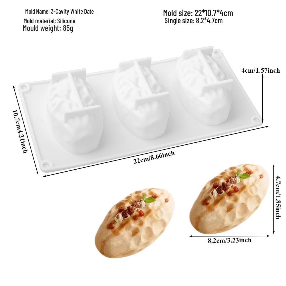 Moldes de Silicone 3D para Bolo de Mousse de Frutas: Pera, Maçã, Abacaxi, Pêssego, Durião, Framboesa.