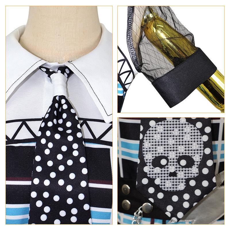 Monster Cosplay Franky Stein Dress Girl Costume Outfit Christmas Party Women Dress Up Clothes Halloween Zombie Girl Disfraz Suit