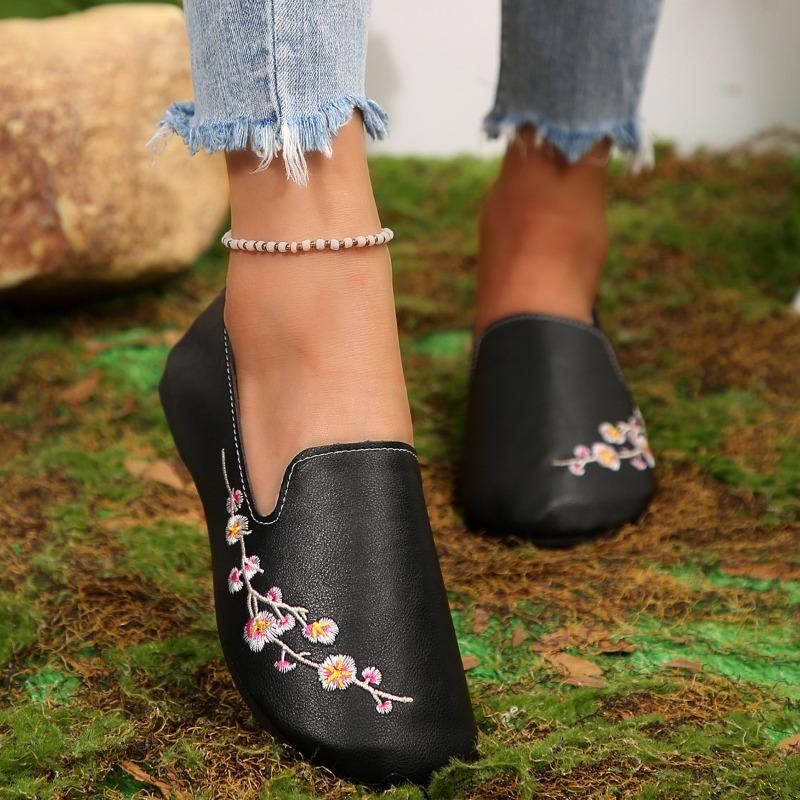 New Round-toed Flat, Low-top Single-shoe Women's Shallow Opening Lazy Shoes