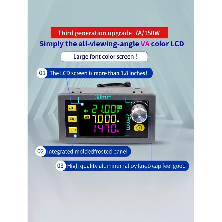120W/150W Buck Boost Converter Adjustable Regulated Power Supply Input Constant Voltage Constant Current Solar Charging Module