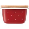 Skater Enamel Butter Case Wooden Lid 500ml Casmin Red ENBT5-A