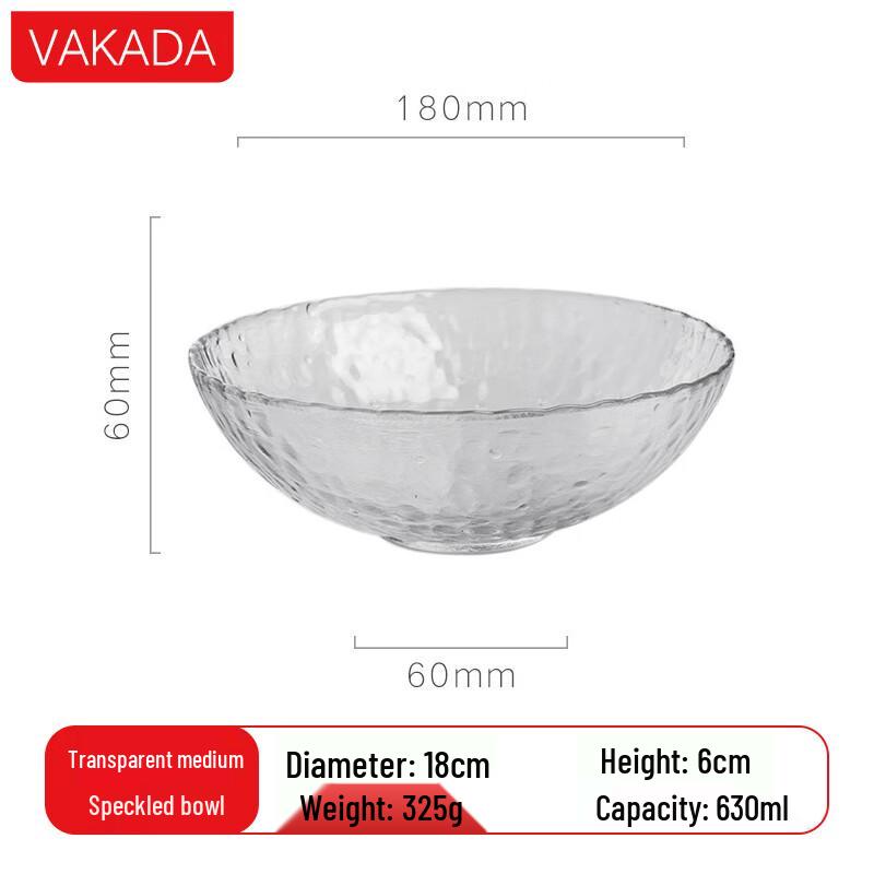 VAKADA Borosilicate Glass Salad Bowl