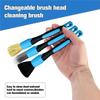 Ultra Soft For Auto Interior Cleaning Brush Set- 3PCS Car Detailing Tools, Scratch-Free Boar Hair Brushes With Elbow