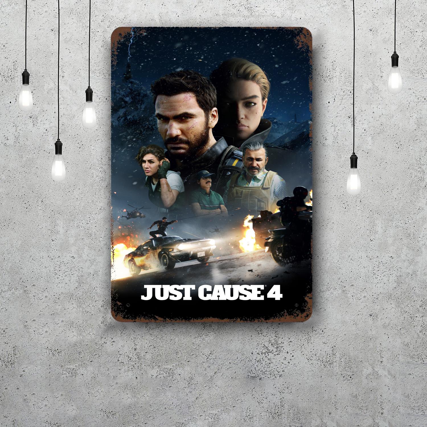

Just Cause 4 Metal Signs wall decor Vintage Tin Signs Captain Metal Poster Decor for Bar Pub Club Wall Decoration 20x30cm（7.8x11.8inch）