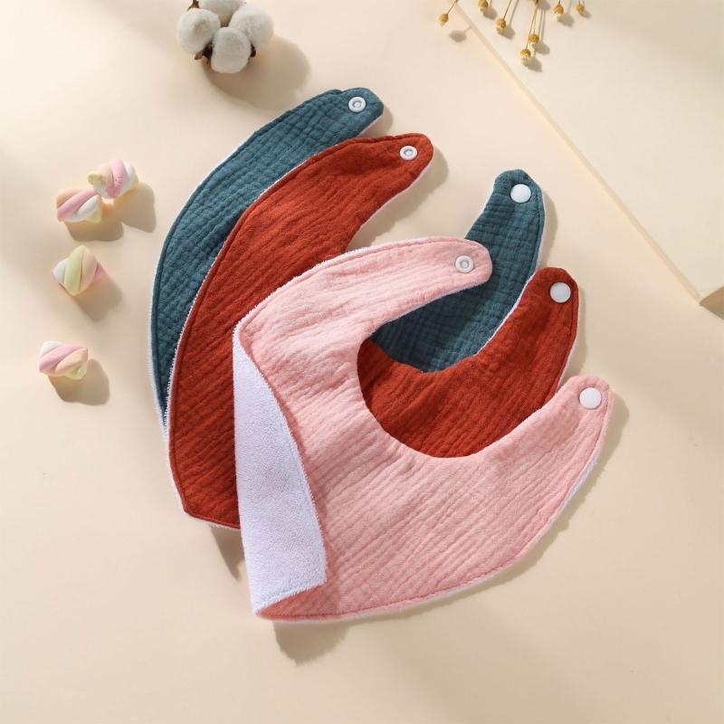 Absorbent & Waterproof Infant Bibs Stylish & Practical Bibs Cotton Burp Cloth Comfortable Perfect for Feeding & Teething