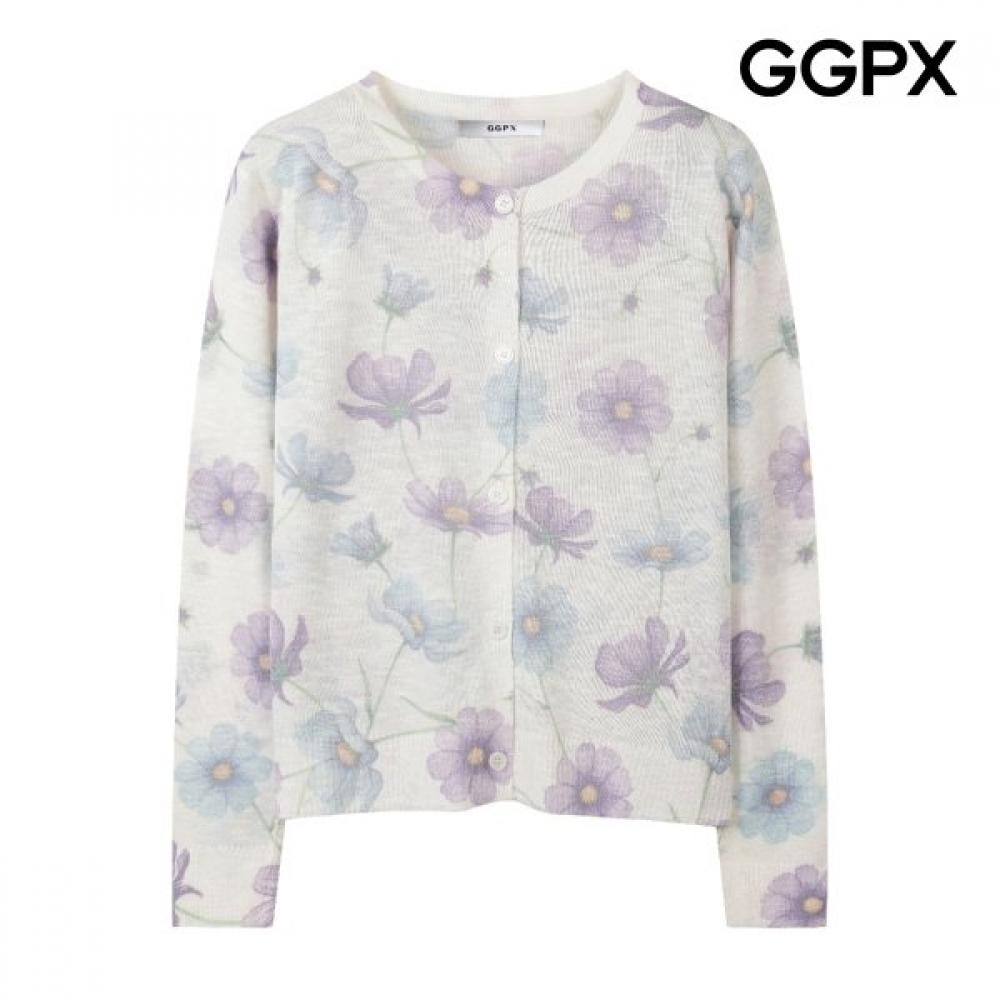 Pastel Flower Sheer Cardigan Gq2kg009f purple/F