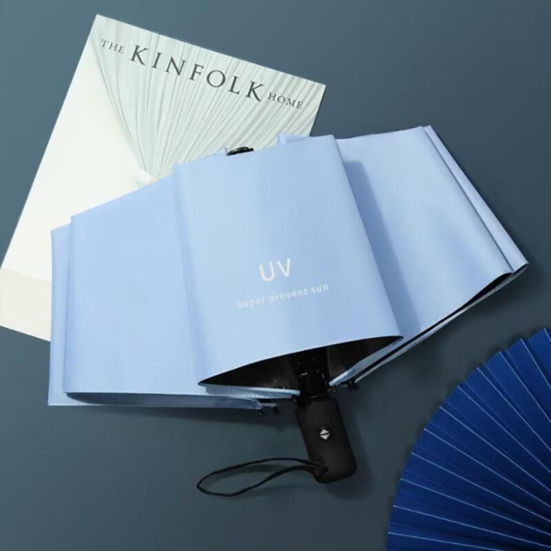 Semi-Automatic Black Glue UV Protection Folding Umbrella