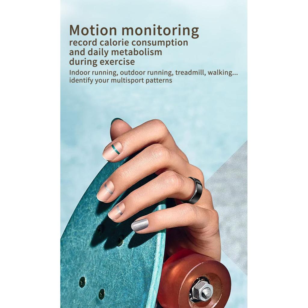 New R6 Smart Ring Heart Rate Blood Oxygen Blood Pressure Sleep Calories Health Multi-language Fitness Tracker