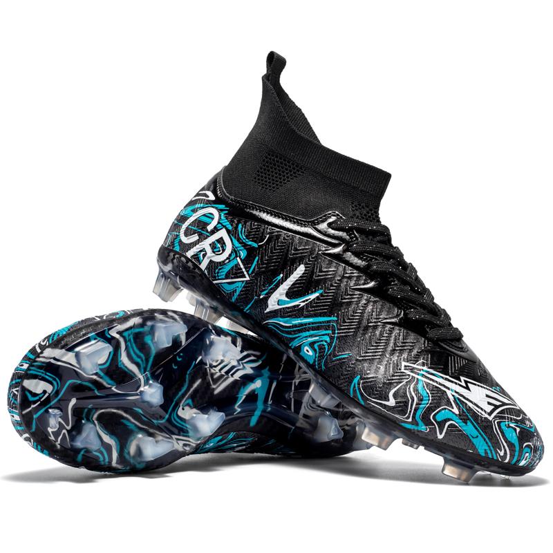 

Soccer Cleats for Mens Womens Soccer Shoes for Turf Indoor Footall Cleats High Ankle TF AG FG Soccer Athletic Boots Training Sneaker 45