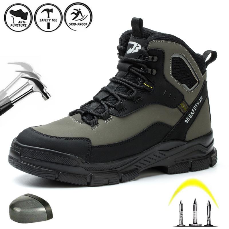 

Мужская защитная обувь, устойчивые к проколам рабочие кроссовки, водонепроницаемая рабочая обувь, обувь со стальным носком, защитные ботинки, неубиваемая обувь, легкая 41 чёрный