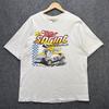 Vintage Dirt Racing Shirt Mens XL White 90s Neon Iowa Miller Beer Nationals USA