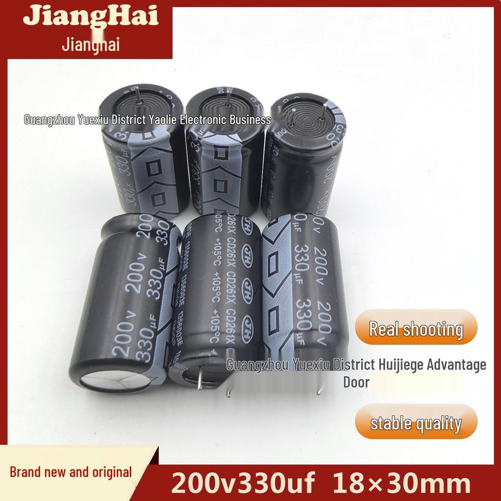 200V 330uF JiangHai Electrolytic Capacitor 18x30mm Short Lead