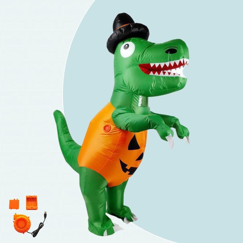 Disfraz Inflable de Calabaza de Halloween Personaje de Dibujos Animados Atrezo de Actuación Atuendo de Ambiente Festivo para Adultos Niños