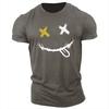 Men's Smiley Face Print T-Shirt Breathable Casual Street Trend 3D Printing
