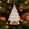 Christmas Tree Pendant 5 Pcs 2D Flat 250 Anniversary USA Ornament, Year Decorative Wall Hanging of America 1776-2026 Acrylic Patriotic Decoration for