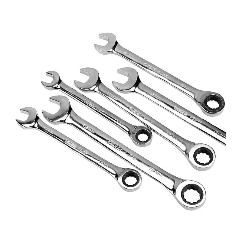 SATA Fully Polished Double-End Ratchet Wrench