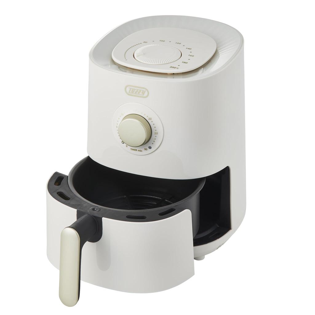 Toffy Air Fryer Mini (1.2L) K-HAF1, Healthy, Oil-Free Frying, Compact, Fully Washable (Panna White)