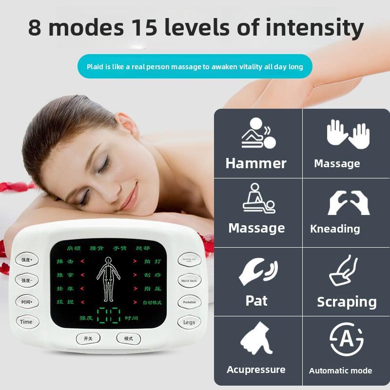 Dual Output Meridian Massager, Multi-functional Color Screen Meridian Massager, Electronic Pulse Color Screen Physiotherapy Instrument