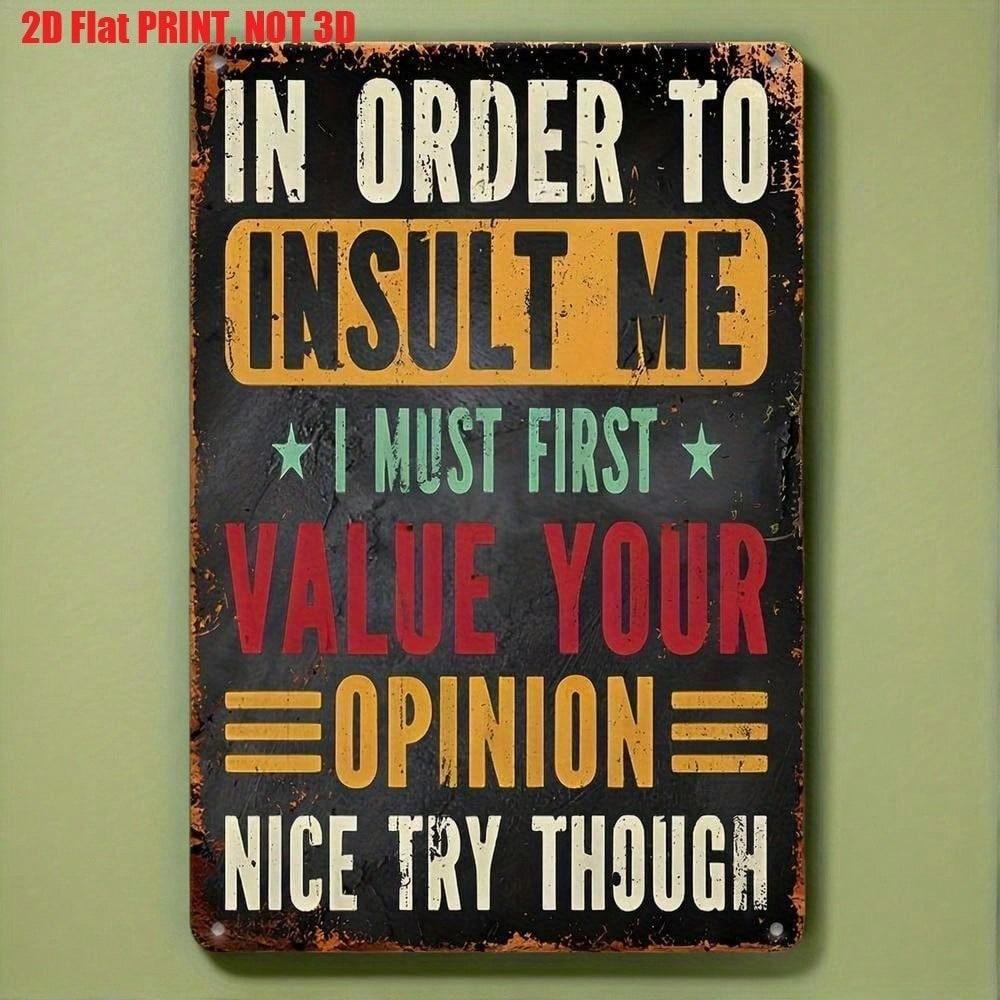 Decorative Metal Wall Sign 20x30cm