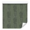 Cacti Green and Bottle Green Wallpaper for Living Room and Bedroom 50x1000