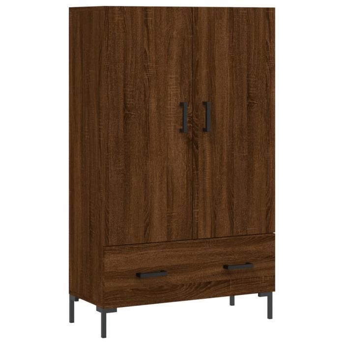 VidaXL Buffet haut chêne marron 69,5x31x115 cm bois d'ingénierie 828243