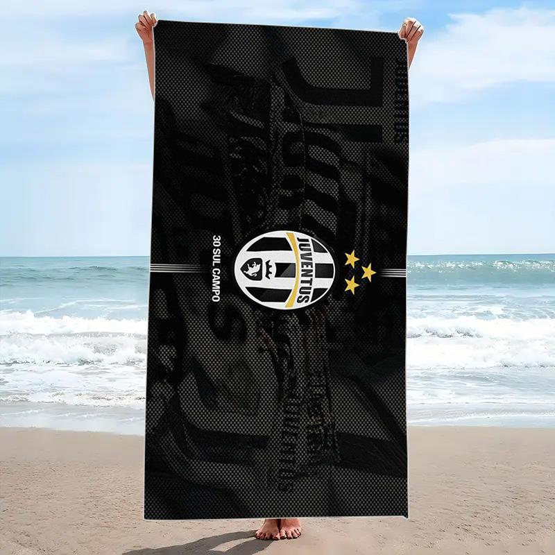 Juventus FC Print Beach Towel, Large Soft Quick Dry Towel for Beach Camping Swimming