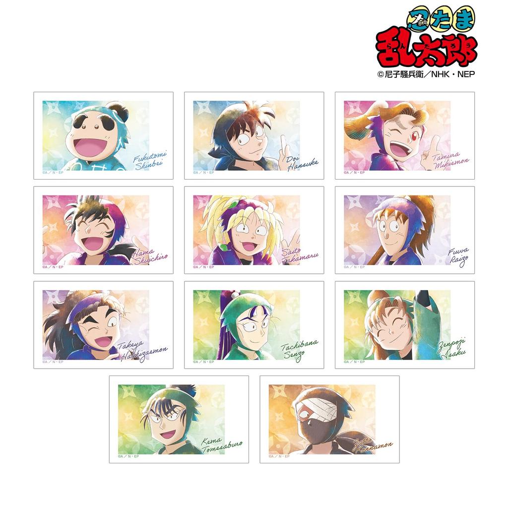 Nintama Rantaro Trading Ani Art aqua label Illustration Card ver.B 11-Pack Box