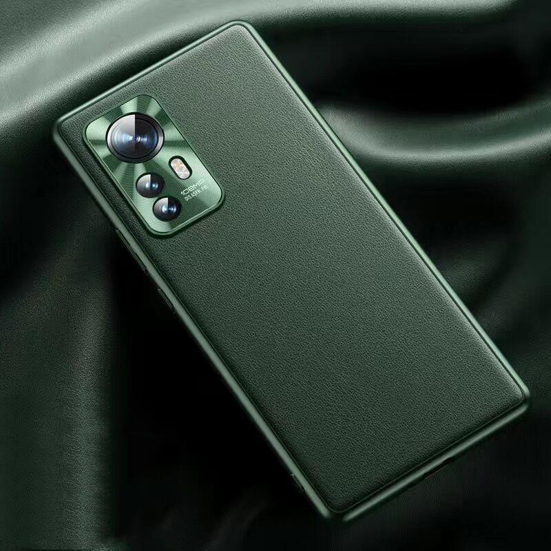 Voor Xiaomi 12 Hoesje Mi 12 Pro Stijlvolle Effen Lederen Cover 12X Luxe Zachte TPU Bumper Schokbestendig Voor Twelve Pr O Camera Bescherming
