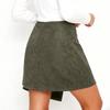 Ladies Skirt High Waist Skirt Color Zipper Irregular Skirt