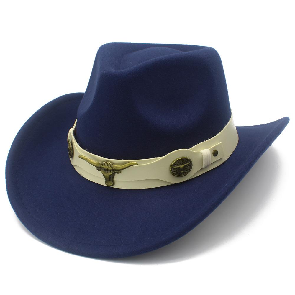 Xiyin Hot Selling Western Style Cowboy Hat Cow Head Decoration Outdoor Personalized Sunscreen Sunshade Hat