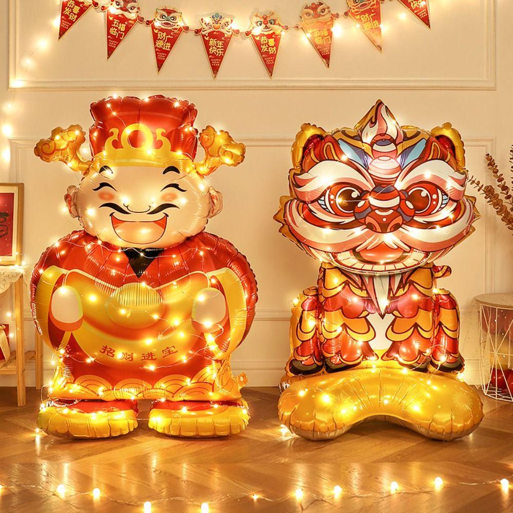 Chinese Style Spring Festival Aluminum Film Balloon Maroon Blessing Bag Balloons  Spring Festival