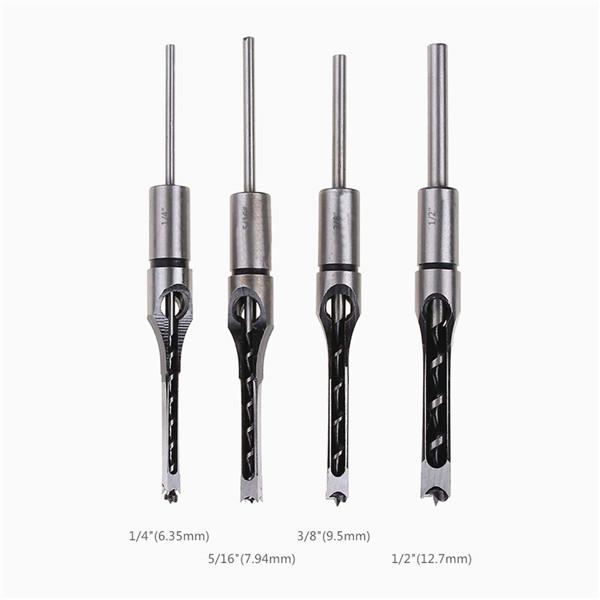 Buy Woodworking Square Hole Drill Bits Wood Mortising Chisel Set