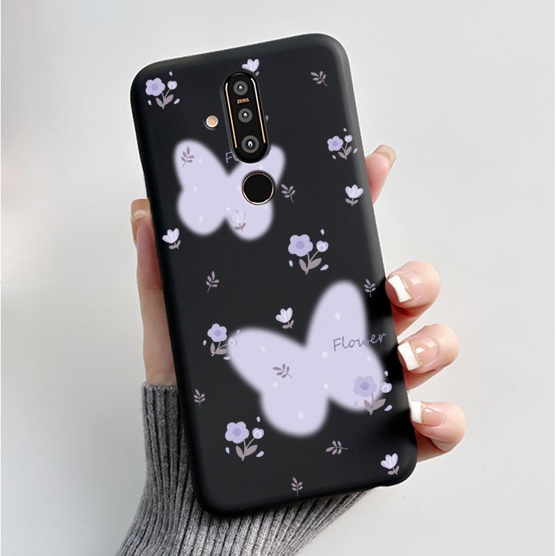 Printed Phone Case For Nokia 8.1 plus/NOKIA X71/Nokia 8 Soft Silicone Shell For Nokia 8 Sirocco Cover Cute Flower Cartoon Casing