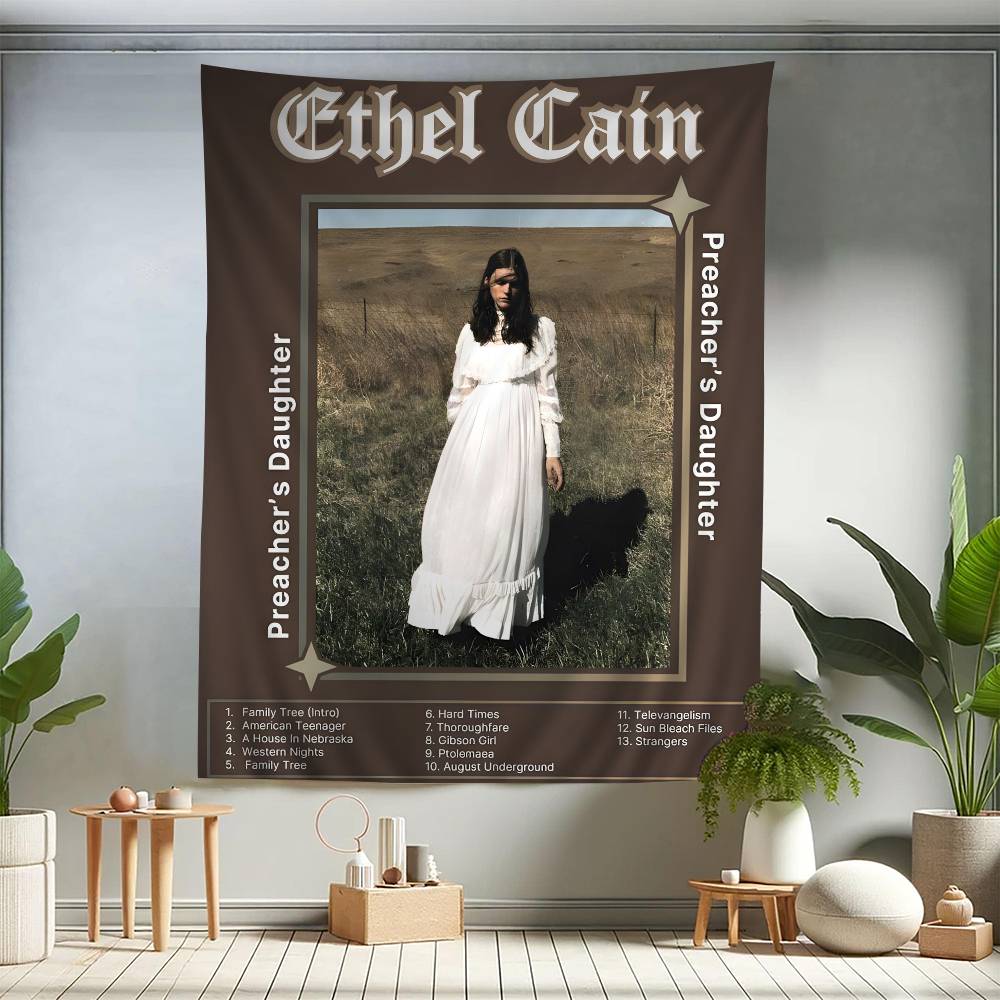 Singer EEthel Cain Music Album Colorful Tapestry Wall Hanging Hanging Tarot Hippie Wall Rugs Dorm Wall Art Decor