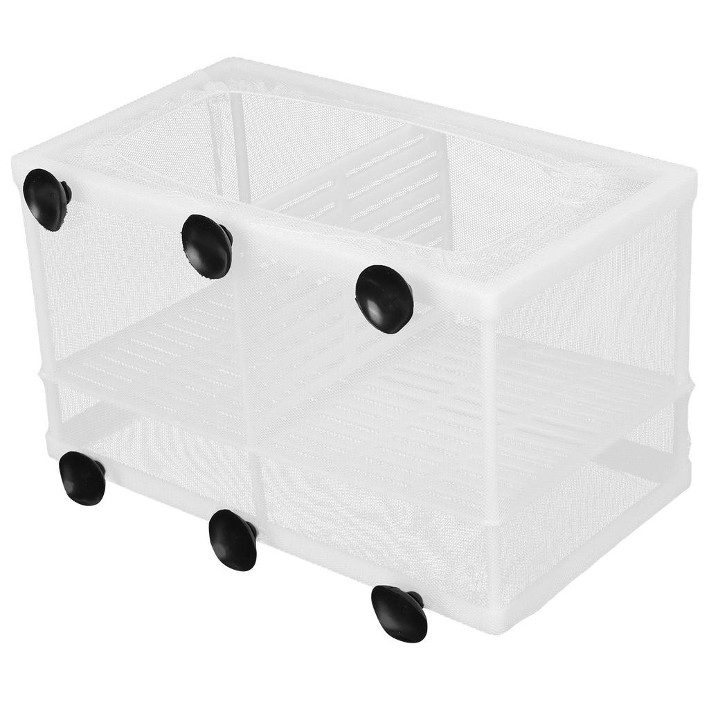 Aquarium Fish Breeder Box Isolation Box Breeder Hatchery Incubator with Suction CupL (with Partition)