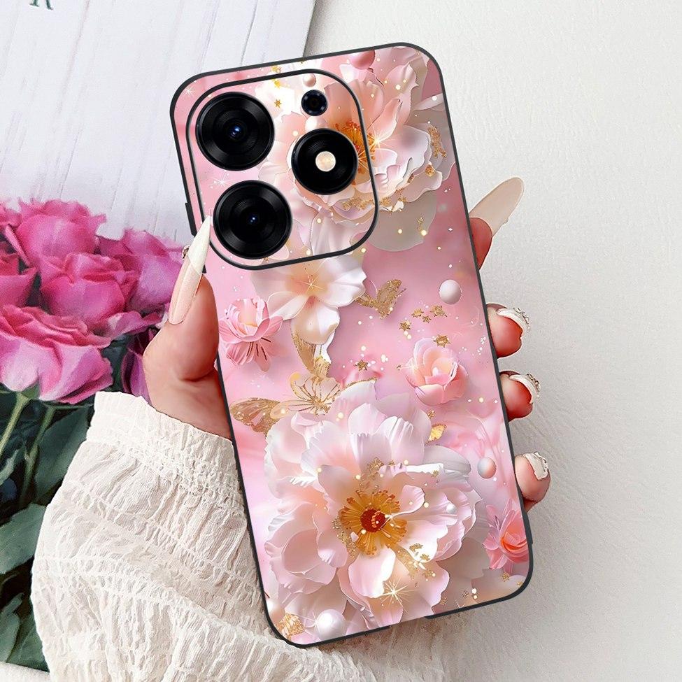 For Tecno Spark 10 Pro Case KI7 Silicone Cute Fashion Flower Cool Painted Soft Back Cover For Techno Spark 10 Pro Phone Case K17