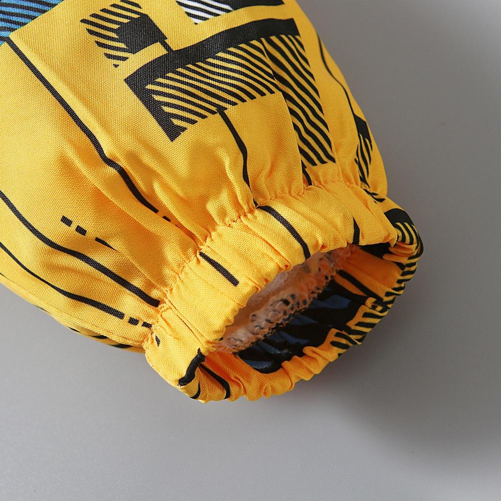 Baby Kids Girls Clothes African Boho Style Printed Ruffle Sleeves Jumpsuit Clothes for 1-5 Years