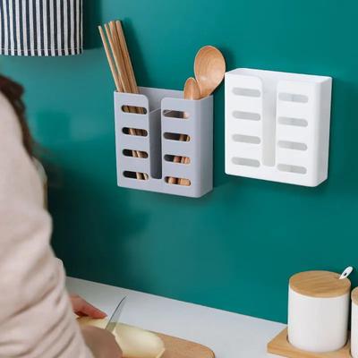 Chopsticks Cage Drain Rack Wall-mounted Kitchen Utensils Storage Organizer Fork Knife Spoon Holder Tableware