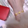 Vietnam Sand Gold-Plated Necklace & Ring Set: Women's Simple Copper Jewelry with Gilded Age Charm.