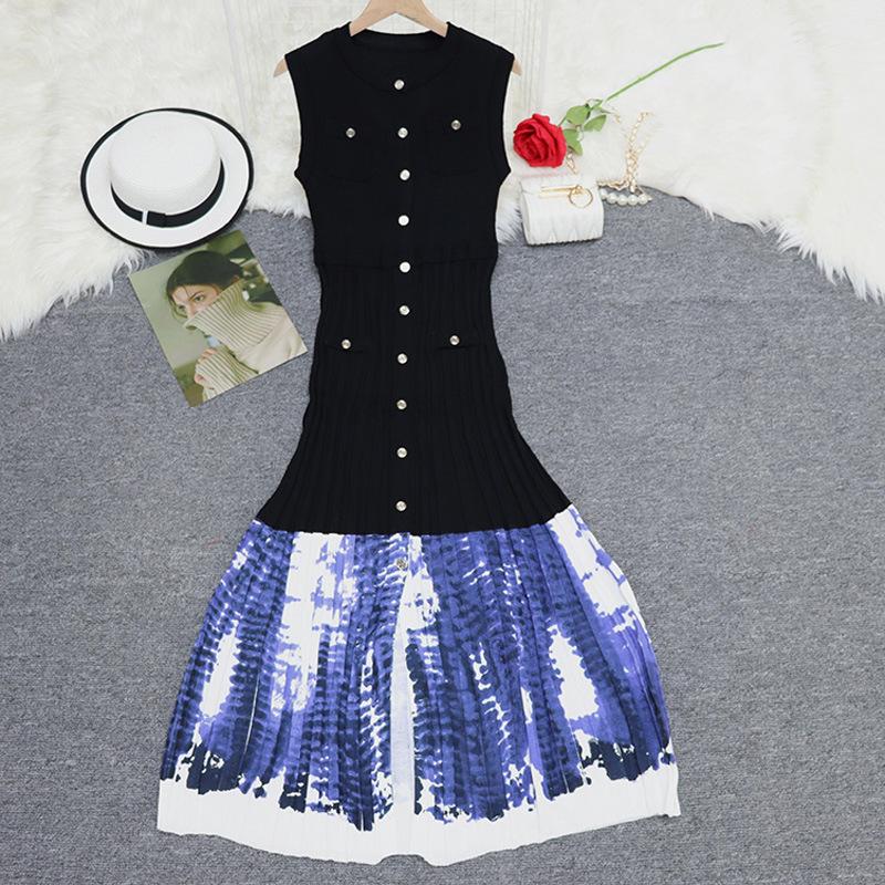 

Women s Gradient Knit Pocket Vest Dress - Sleeveless, Round Neck Summer Dress 2025 Small