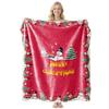 Christmas Themed Flannel Fleece Blanket Nap Throw Customizable Home Use