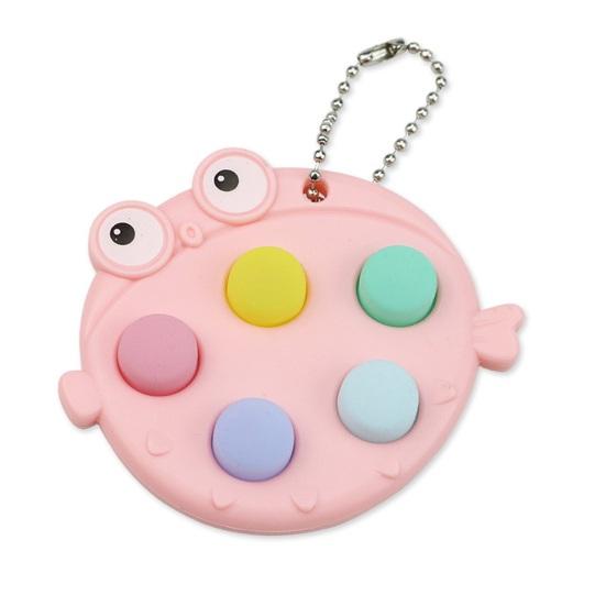 Push Bubble Chain Funny Fish Toy with Bead Puffer Stress Relief Quick Push Globefish Sensory Decompression Fidget