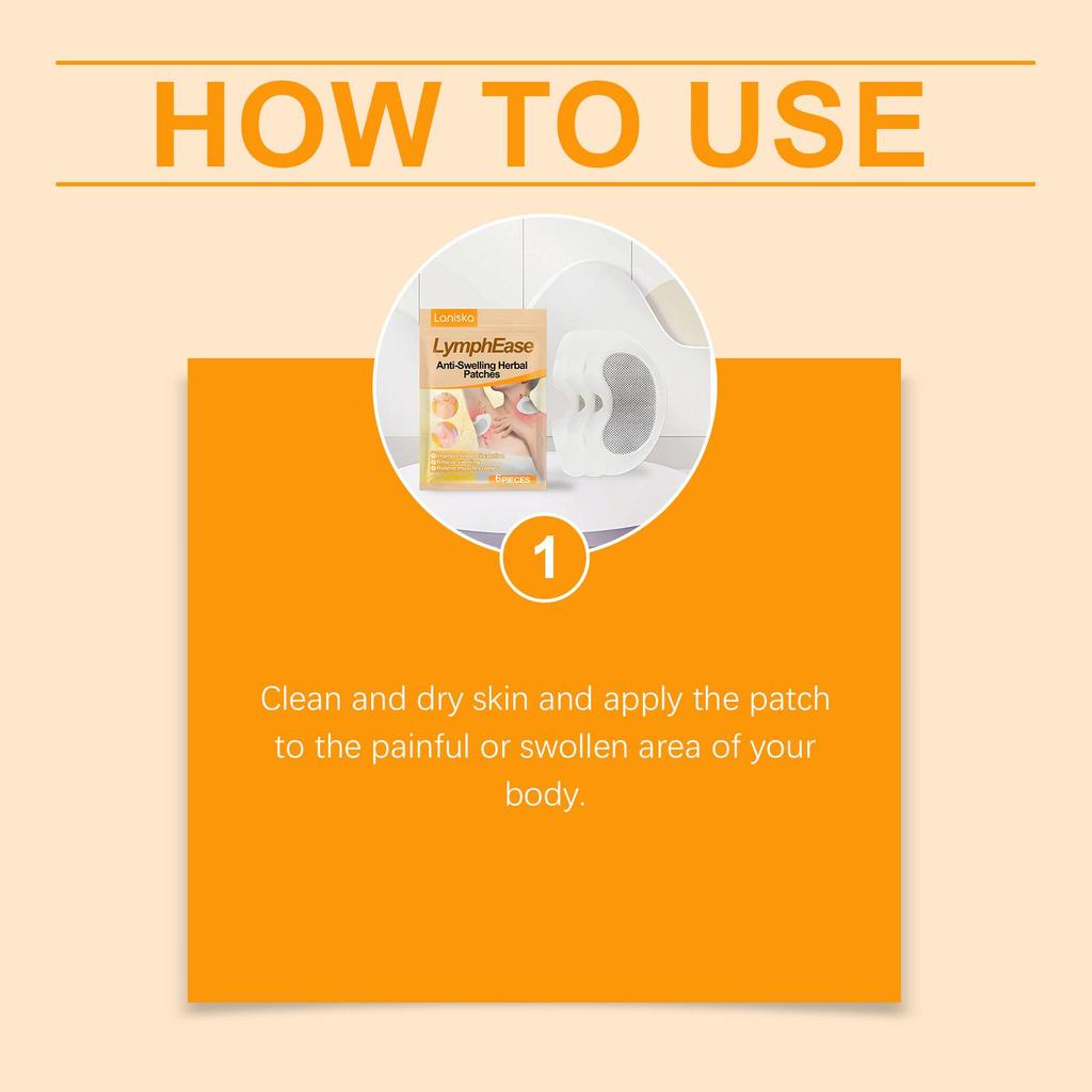 24pc Lymphatic Care Patch Swelling Care Body Discomfort Relief, Armpit And Neck Knot Fix Patch