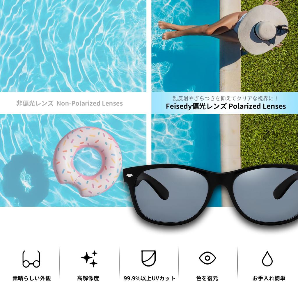 FEISEDY Polarized Sunglasses for Men and UV400 Perfect for and Unisex B1324 Women, Protection, Ultra-Lightweight, 17g, Commuting, Travel, Cycling,