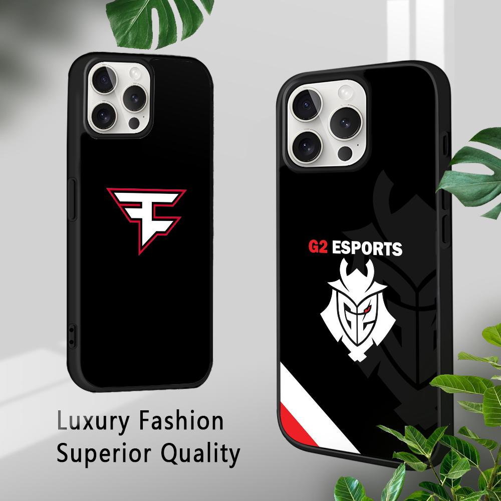 C-CSGO Team G2 F-Faze Spirit Vitality Phone Case For iPhone 16 15 14 13 12 11 Pro Xs Max Mini Plus Celulares Hard Funda