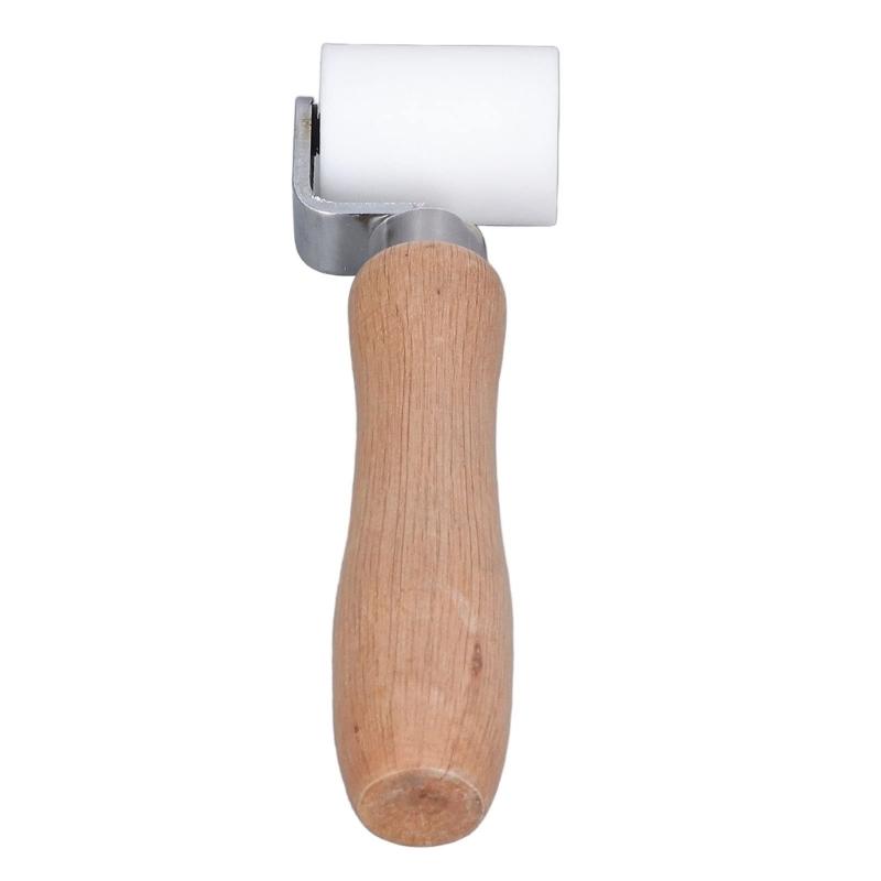 Wood Handle Wallpaper Roller Flat Pressure Roller Smoothing Tool Nonslip Edge Seam Roller Decorating Tool Width 40/28mm