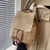 Große Kapazität, lässig, vielseitig, handgewebt, Stroh, doppelt verwendbar, minimalistischer Rucksack, einzelne Schultertasche – modische Bohemian-Strandtasche