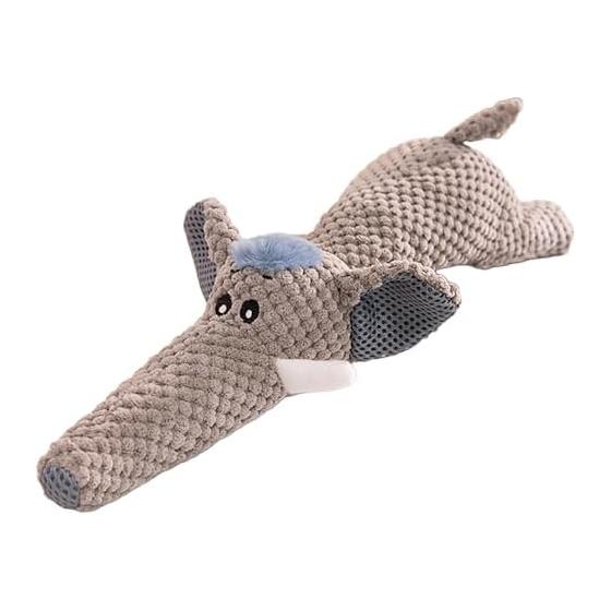 Dog Toy Stuffed Toy Makes Sound Chew Toy Sturdy Dog Stuffed Toy (Elephant)